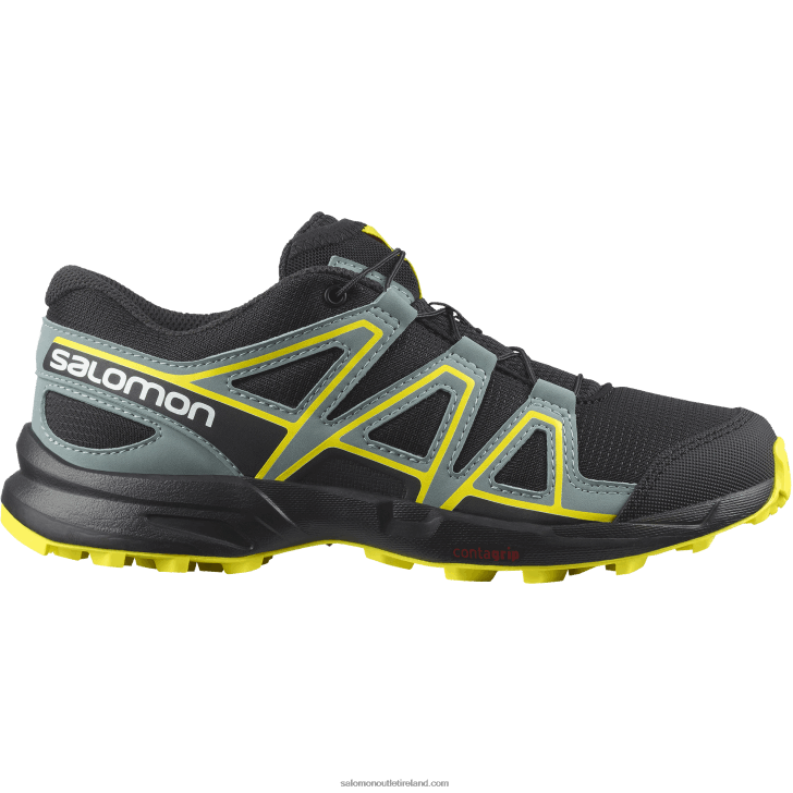 Black/Evening Primrose 0600F1351 Junior - Kids' Shoes - Speedcross Salomon