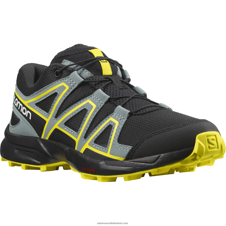 Black/Evening Primrose 0600F1351 Junior - Kids' Shoes - Speedcross Salomon