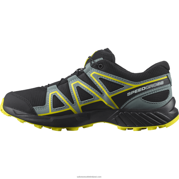 Black/Evening Primrose 0600F1351 Junior - Kids' Shoes - Speedcross Salomon