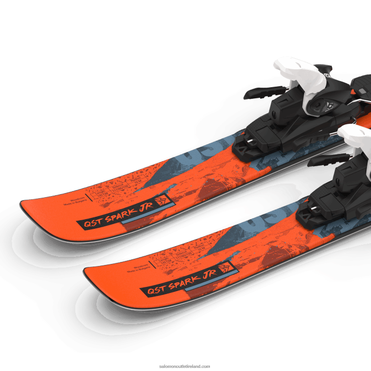 Flame/Copen Blue/Black 0600F1365 Junior - Kids' Freestyle Ski Package - Qst Spark M (And L6) Salomon