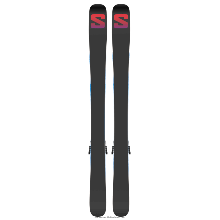 Illusion Blue/Red/Process Blue 0600F1367 Junior - Kids' Freeride Ski Package - Qst Blank Team (And L6) Salomon