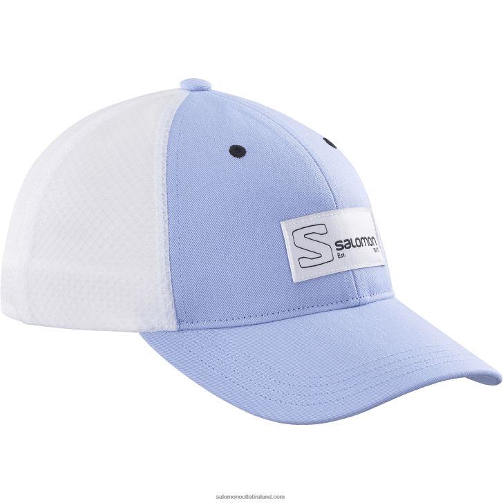 Serenity/White 0600F436 Men's Curved Cap - Trucker Salomon