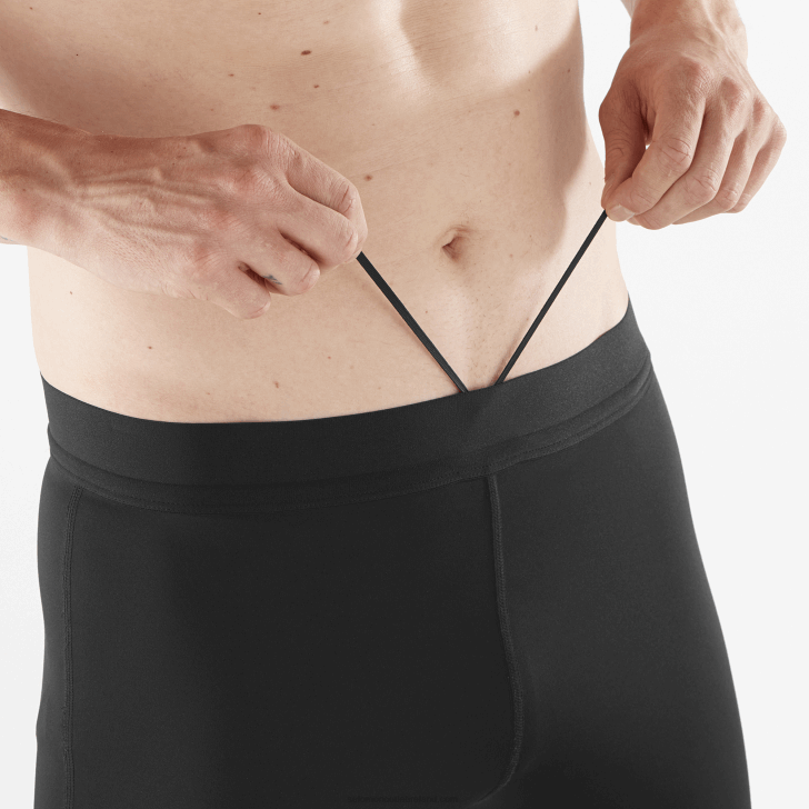 Deep Black 0600F253 Men's Tights - Cross Run Salomon