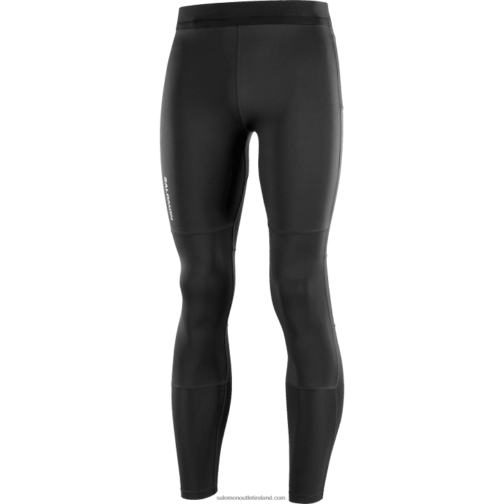 Deep Black 0600F253 Men's Tights - Cross Run Salomon