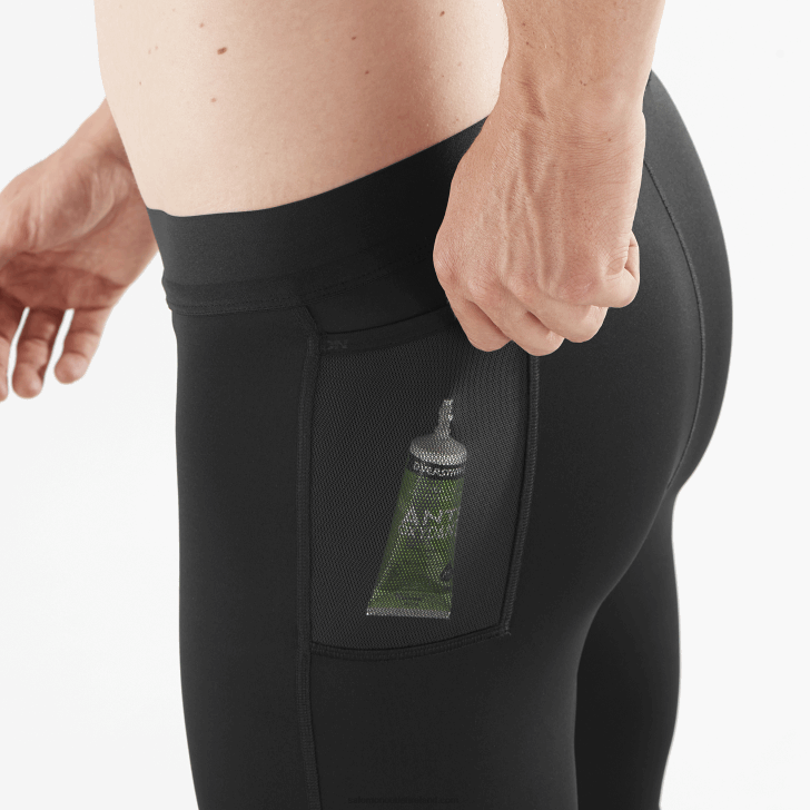 Deep Black 0600F254 Men's Tights - Cross 9 Salomon