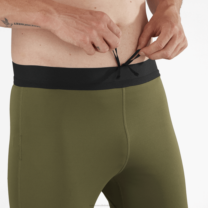 Grape Leaf/Forest Night 0600F252 Men's Tights - Cross Run Salomon