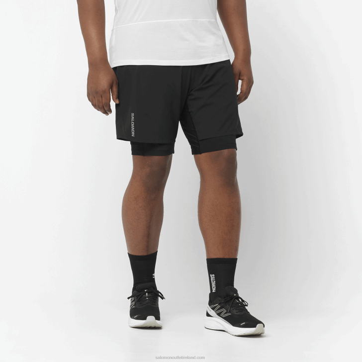 Black 0600F300 Men's Shorts - Cross Twinskin Salomon