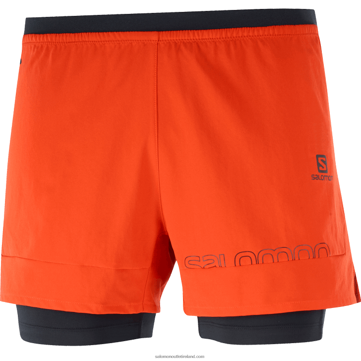 Fiery Red 0600F284 Men's Shorts - Cross 2In1 Salomon