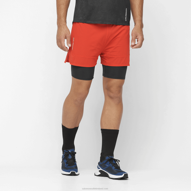 Fiery Red 0600F293 Men's Shorts - Sense Aero 2In1 Salomon