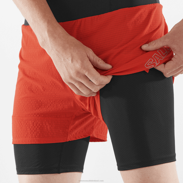 Fiery Red 0600F293 Men's Shorts - Sense Aero 2In1 Salomon
