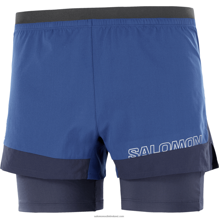 Navy Peony/Night Sky 0600F283 Men's Shorts - Cross 2In1 Salomon