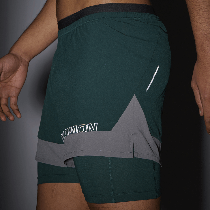 Ponderosa Pine/Quiet Shade 0600F282 Men's Shorts - Cross 2In1 Salomon