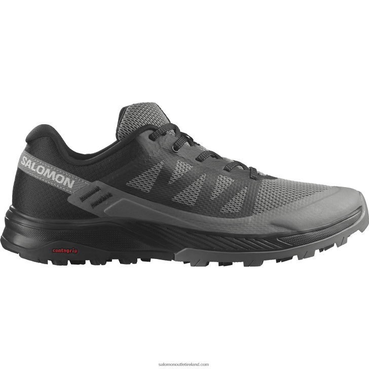 Black/Pewter 0600F22 Men's Hiking Shoes - Outrise Salomon