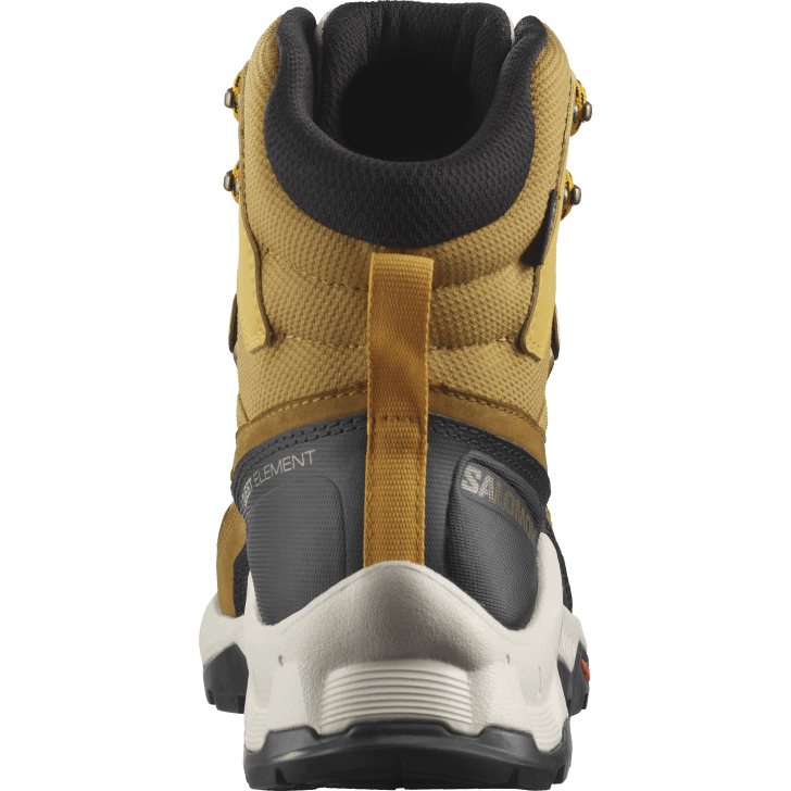 Cumin/Bleached Sand/Saffron 0600F50 Men's Leather Hiking Boots - Quest Element Gore-Tex Salomon