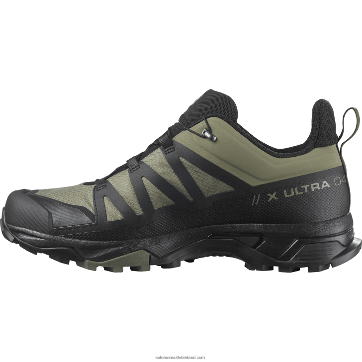 Deep Lichen Green/Black/Olive Night 0600F16 Men's Hiking Shoes - X Ultra 4 Gore-Tex Salomon