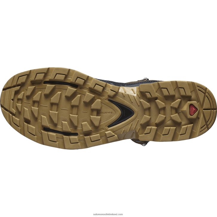 Delicioso/Black/Dull Gold 0600F49 Men's Leather Hiking Boots - Quest Element Gore-Tex Salomon