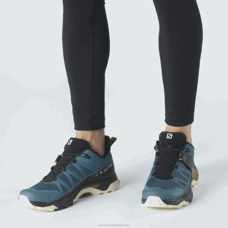 Mallard Blue/Bleached Sand/Bronze Brown 0600F25 Men's Hiking Shoes - X Ultra 4 Salomon