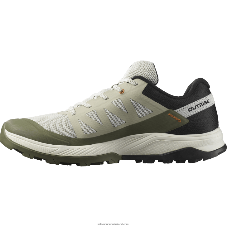 Moss Gray/Deep Lichen Green/Sugar Almond 0600F24 Men's Hiking Shoes - Outrise Salomon