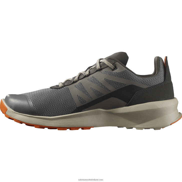 Pewter/Feather Gray/Scarlet Ibis 0600F48 Men's Hiking Shoes - Patrol Salomon