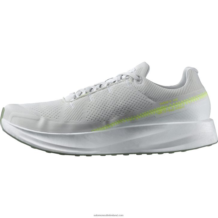 White/Lunar Rock/Safety Yellow 0600F1069 Men's Running Shoes - Index 02 Salomon