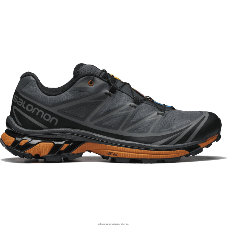 Black/Ebony/Marmalade 0600F126 Men's Sportstyle Shoes - Xt-6 Gore-Tex Utility Salomon