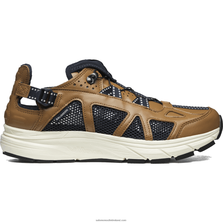 Rubber/Vanilla Ice/Dark Sapphire 0600F177 Men's Sportstyle Shoes - Techsonic Leather Salomon