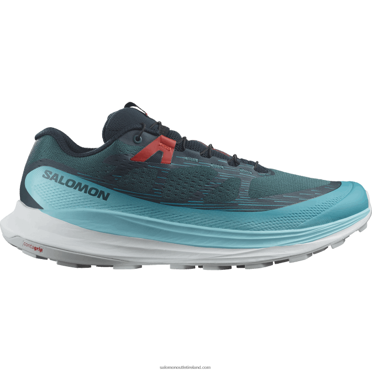 Atlantic Deep/Blue Radiance/Fiery Red 0600F1469 Men's Trail Running Shoes - Ultra Glide 2 Wide Salomon
