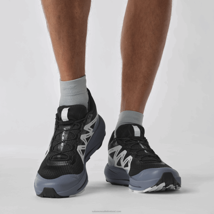 Black/China Blue/Arctic Ice 0600F1459 Men's Trail Running Shoes - Pulsar Trail Salomon