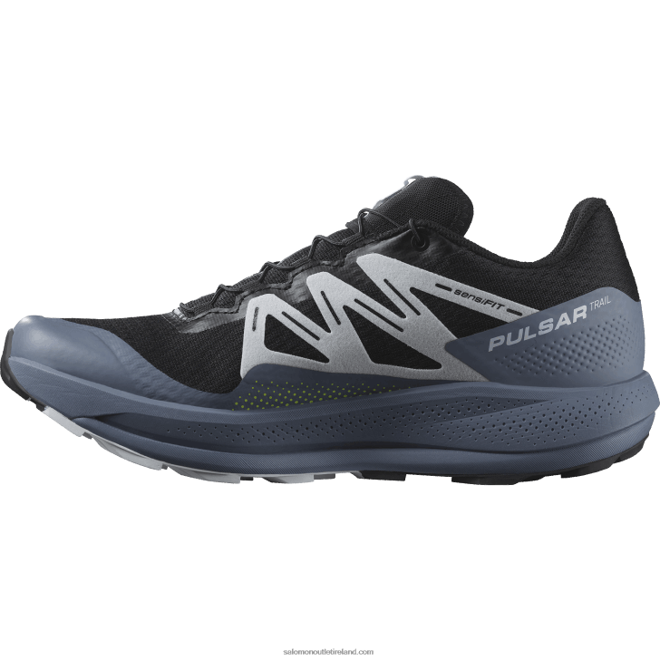 Black/China Blue/Arctic Ice 0600F1459 Men's Trail Running Shoes - Pulsar Trail Salomon