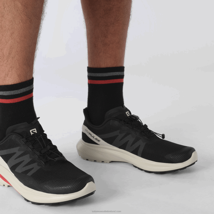 Black/Rainy Day 0600F1485 Men's Trail Running Shoes - Hypulse Salomon