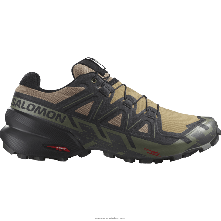 Kelp/Black/Deep Lichen Green 0600F1455 Men's Trail Running Shoes - Speedcross 6 Salomon
