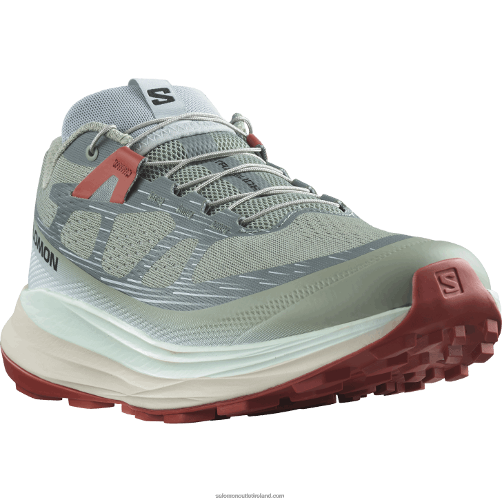 Lily Pad/Bleached Aqua/Hot Sauce 0600F1440 Men's Trail Running Shoes - Ultra Glide 2 Salomon