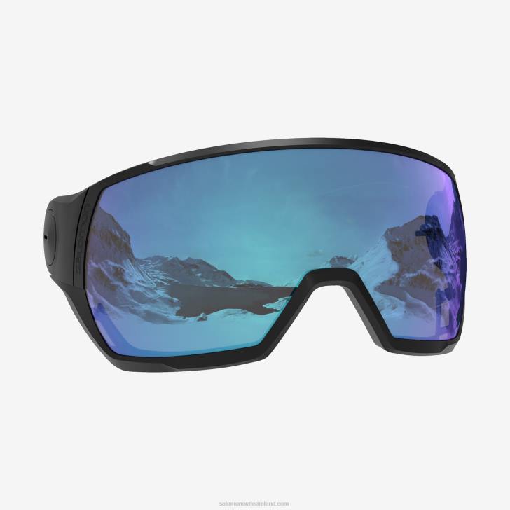 Black 0600F529 Men's Helmet Accessory - Pioneer Lt Ml Mid Blu Lens-S/M/L Salomon