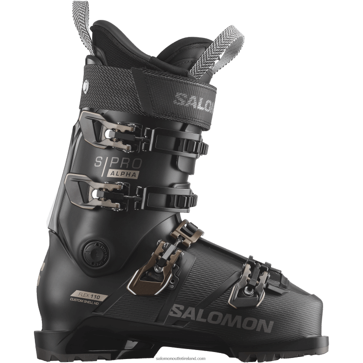 Black/Titanium Metal 0600F1237 Men's On-Piste Boots - S/Pro Alpha 110 Salomon