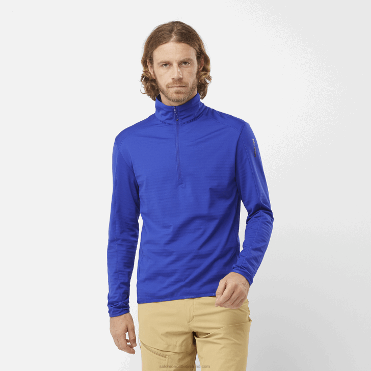 Surf The Web 0600F548 Men's Half Zip Midlayer - Essential Lightwarm Salomon