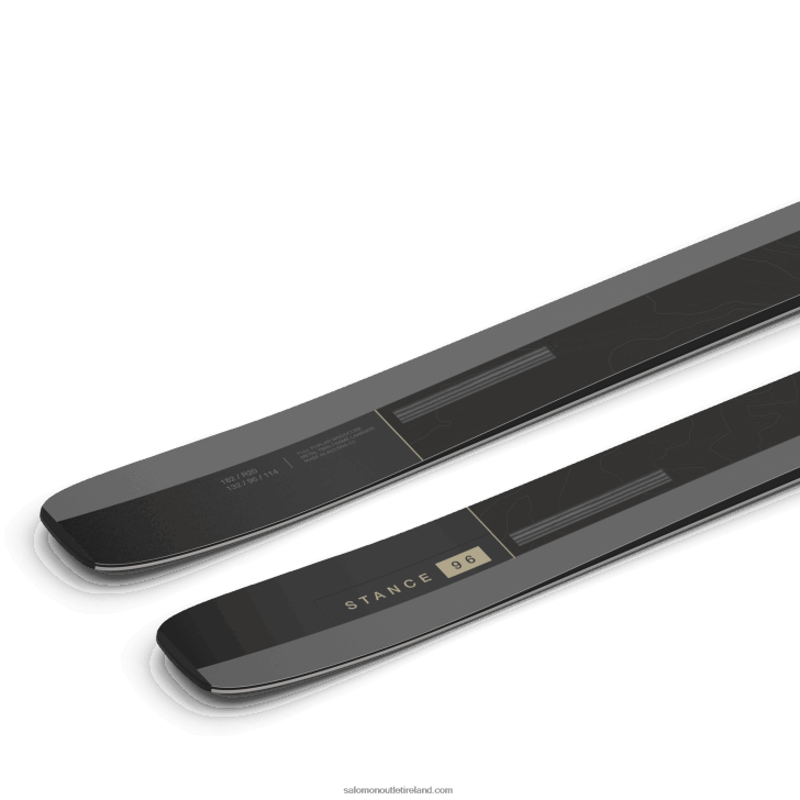 Black/Dark Grey/Pale Kakhi Metallic 0600F1213 Men's All-Mountain Skis - Stance 96 Salomon