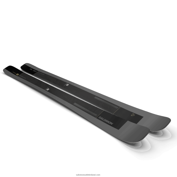 Black/Dark Grey/Pale Kakhi Metallic 0600F1213 Men's All-Mountain Skis - Stance 96 Salomon