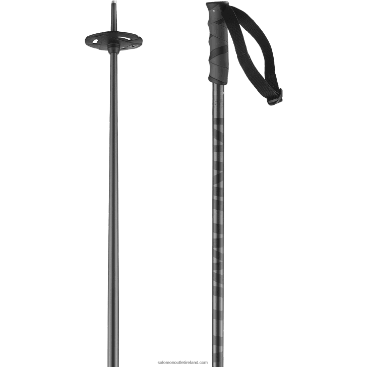 Black 0600F1253 Men's Alpine Poles - Hacker Salomon