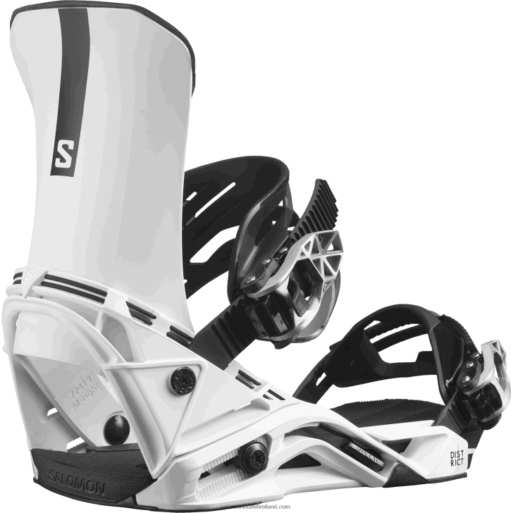 White 0600F603 Men's Snowboard Bindings - District Salomon