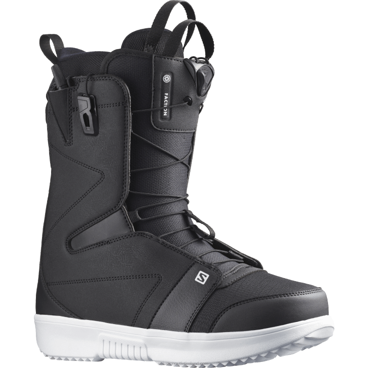 Black/White 0600F1111 Men's Snowboard Boots - Faction Salomon