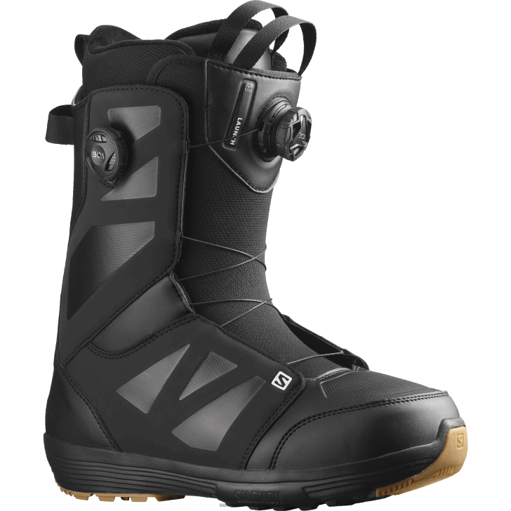 Black/White 0600F589 Men's Snowboard Boots - Launch Boa Sj Boa Salomon