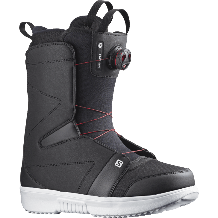 Black/White 0600F600 Men's Snowboard Boots - Faction Boa Salomon