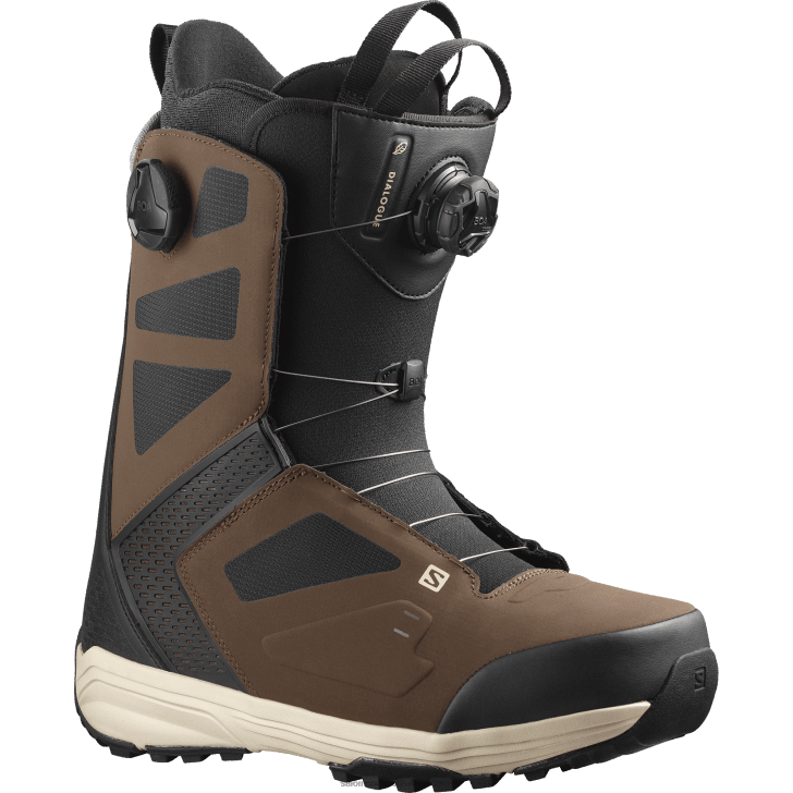 Brown/Black/Sage 0600F586 Men's Snowboard Boots - Dialogue Dual Boa Salomon