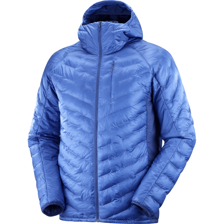 Nautical Blue/Navy Peony 0600F1089 Men's Insulated Hooded Jacket - Outline Primaloft Salomon
