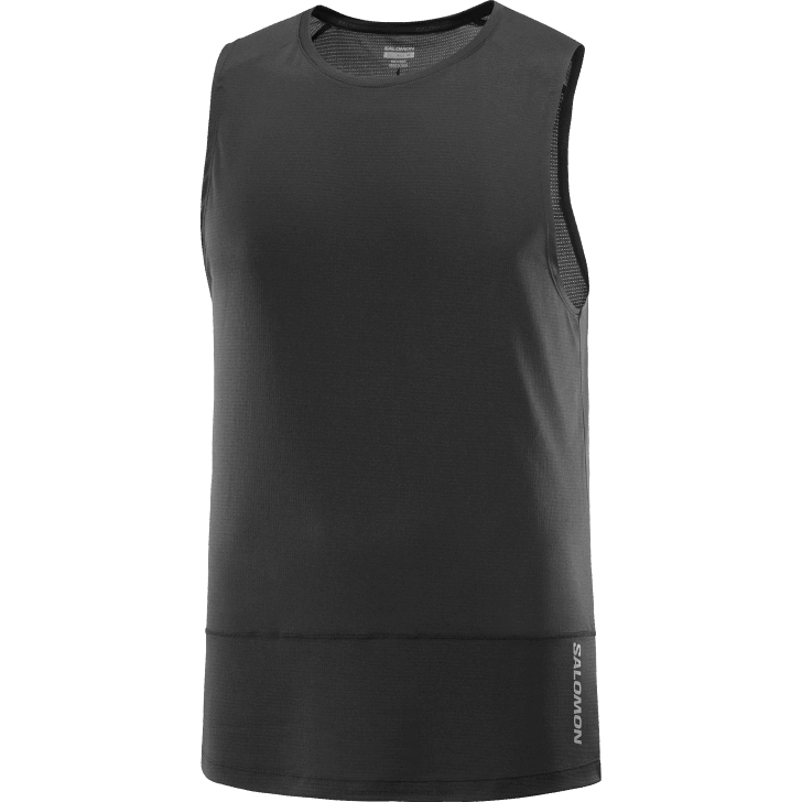Deep Black 0600F226 Men's Tank - Cross Run Salomon