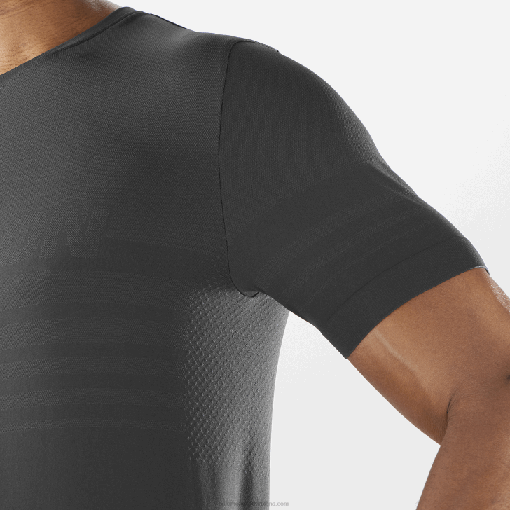 Deep Black 0600F245 Men's Short Sleeve T-Shirt - Essential Seamless Salomon