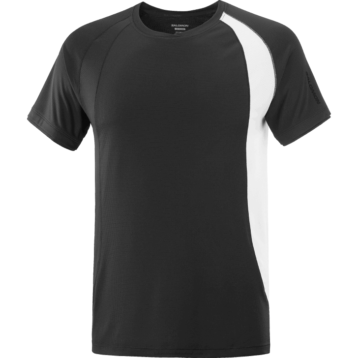 Deep Black/White 0600F243 Men's Short Sleeve T-Shirt - Equipe Salomon