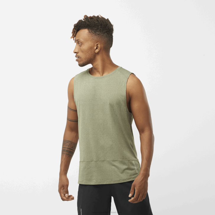 Grape Leaf/Heather 0600F227 Men's Tank - Cross Run Salomon