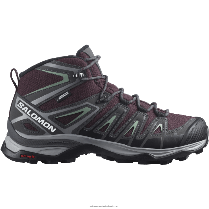 Wine Tasting/Magnet/Granite Green 0600F1278 Women's Hiking Boots - X Ultra Pioneer Mid Clima Waterproof Salomon