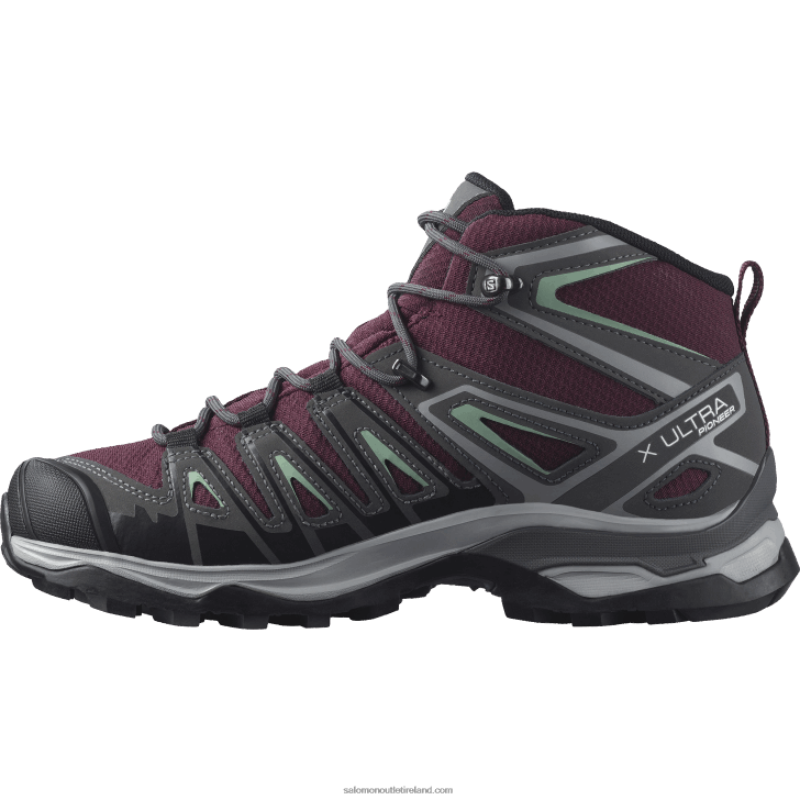 Wine Tasting/Magnet/Granite Green 0600F1278 Women's Hiking Boots - X Ultra Pioneer Mid Clima Waterproof Salomon